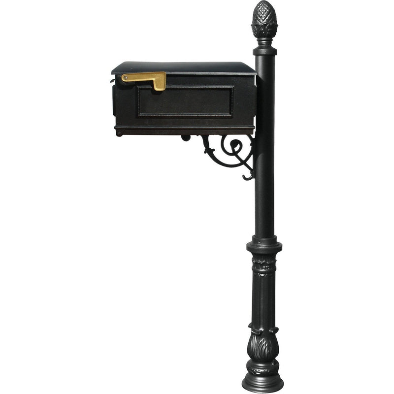 QualArc Personalized Lewiston Complete Mailbox Ornate Base & Pineapple