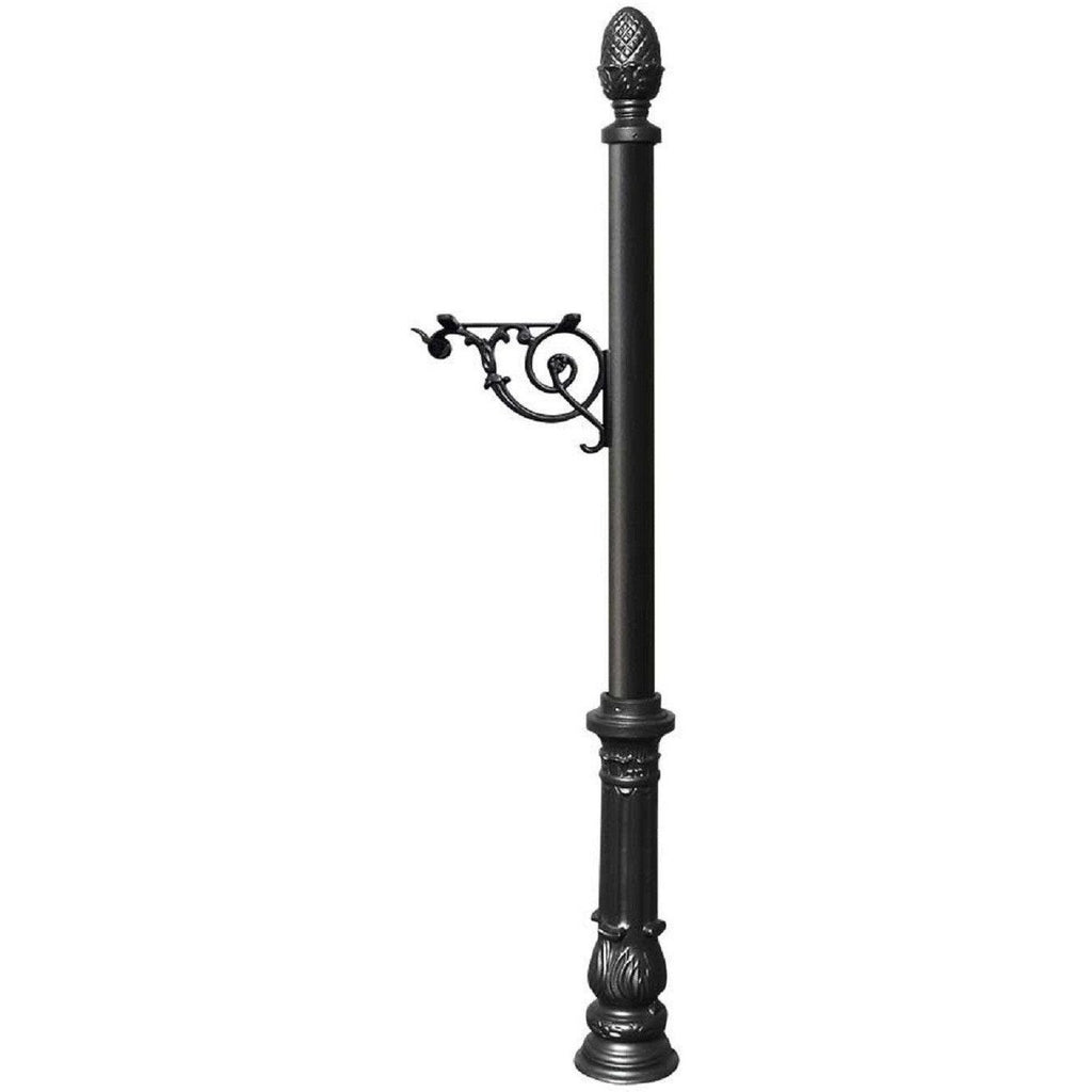 QualArc Lewiston Decorative Mailbox Post Only Cast Aluminum Weather Resistant