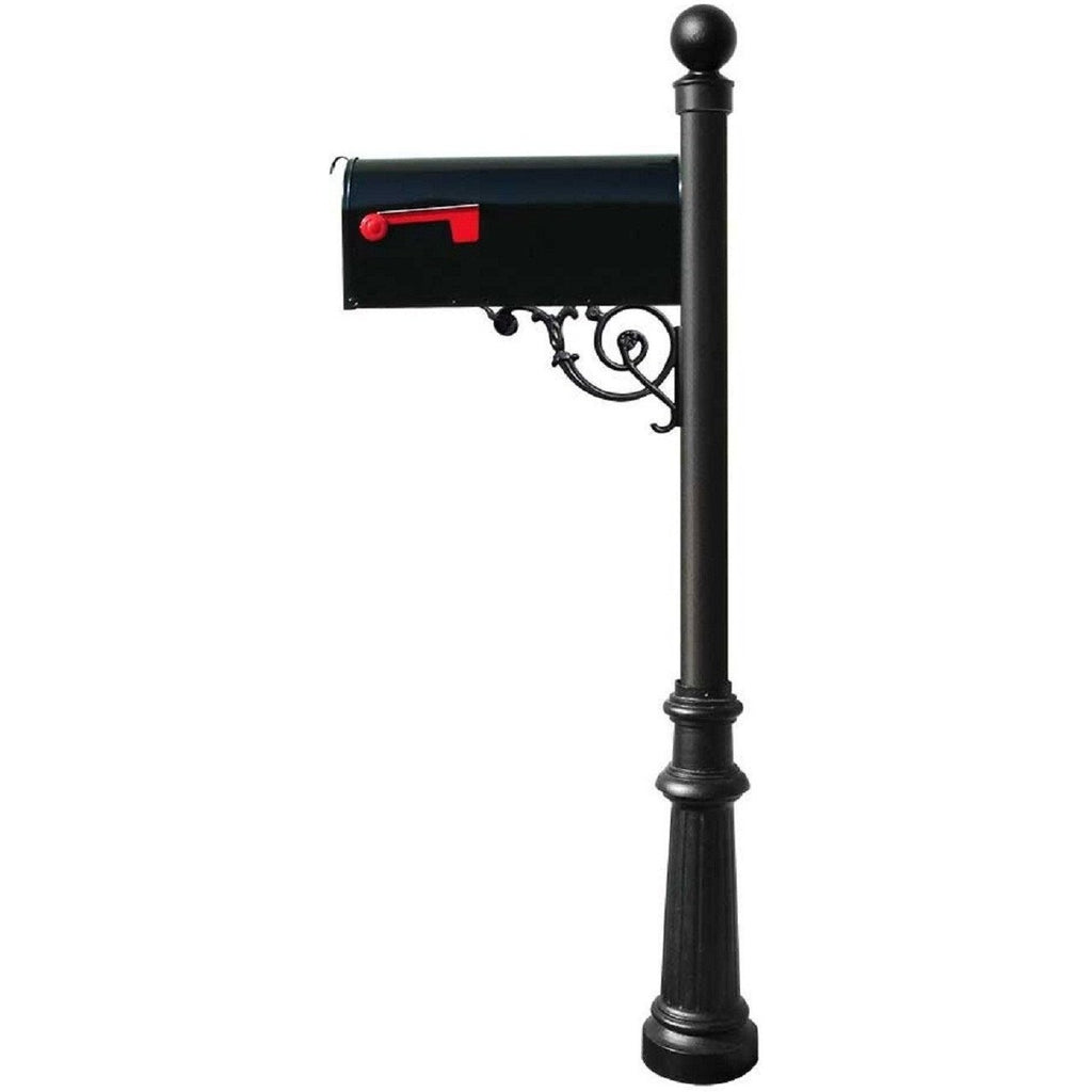 QualArc Lewiston Post Economy Mounted Plate Mailbox Cast Aluminum