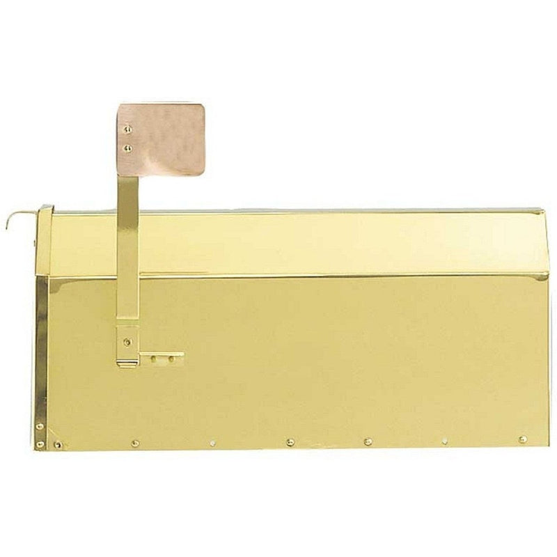 QualArc Provincial Collection Brass Post Mount Mailbox