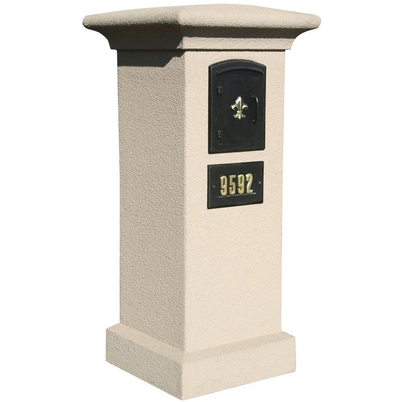 QualArc Personalized Manchester Stucco Column for Mailbox System