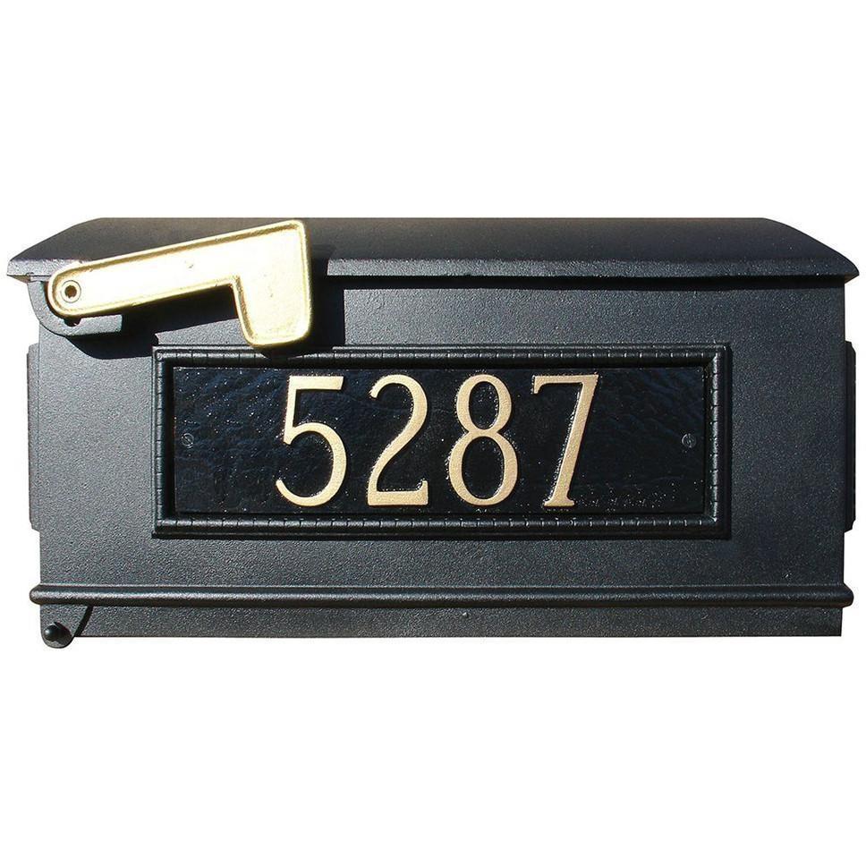 QualArc Personalized Lewiston Mailbox with Custom Address Plates or Fleur De Lis