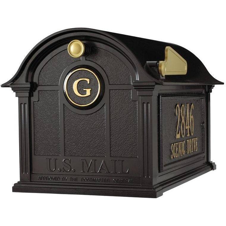 White Hall Balmoral Mailbox Side Plaques and Monogram Package