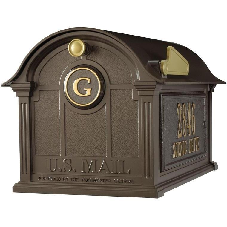 White Hall Balmoral Mailbox Side Plaques and Monogram Package