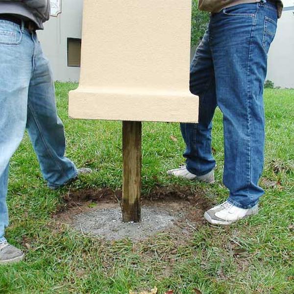 QualArc Personalized Stucco Column Mailbox Custom Address Plate