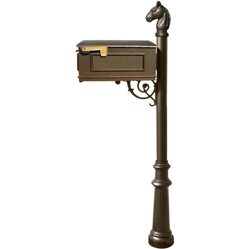 QualArc Lewiston Mailbox with Post Cast Aluminum
