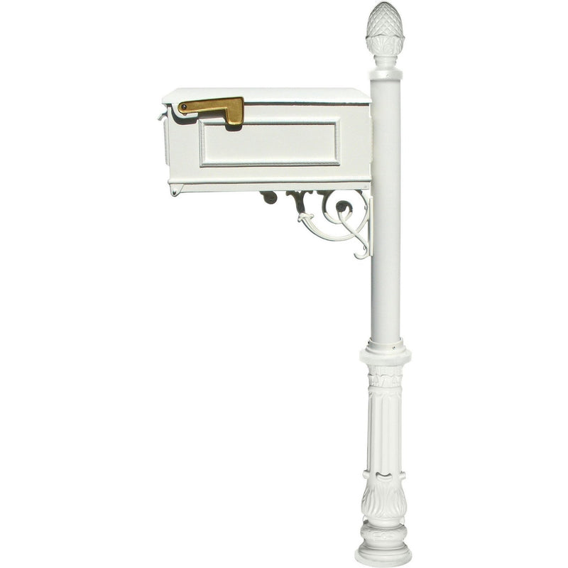 QualArc Personalized Lewiston Complete Mailbox Ornate Base & Pineapple