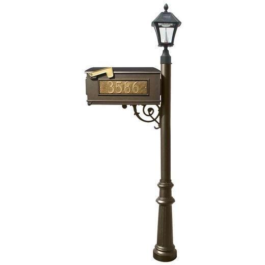 QualArc Personalized Lewiston Bayview Complete System Mailbox, Post and Light