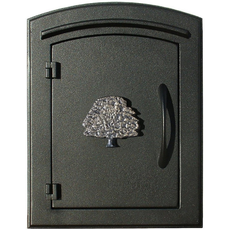 Qualarc Manchester Security Drop Chute Mailbox Decorative Oak Tree Door Logo Faceplate