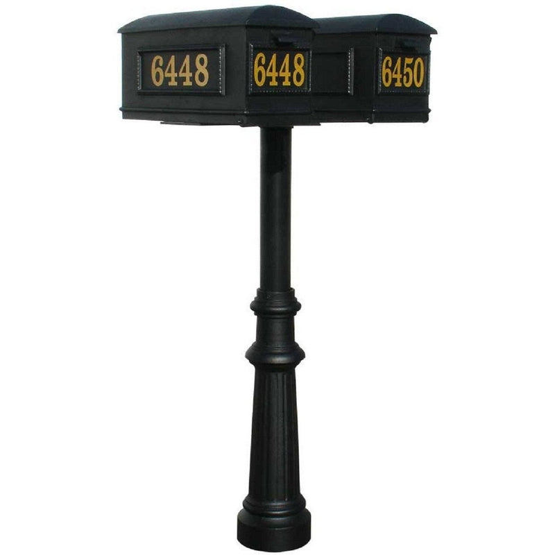 QualArc Hanford TWIN Residential Mailbox Post System Cast Aluminum