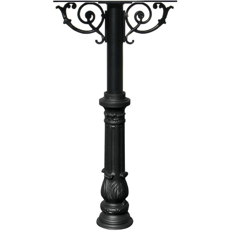 QualArc Hanford TWIN Mailbox Post System with Scroll Supports