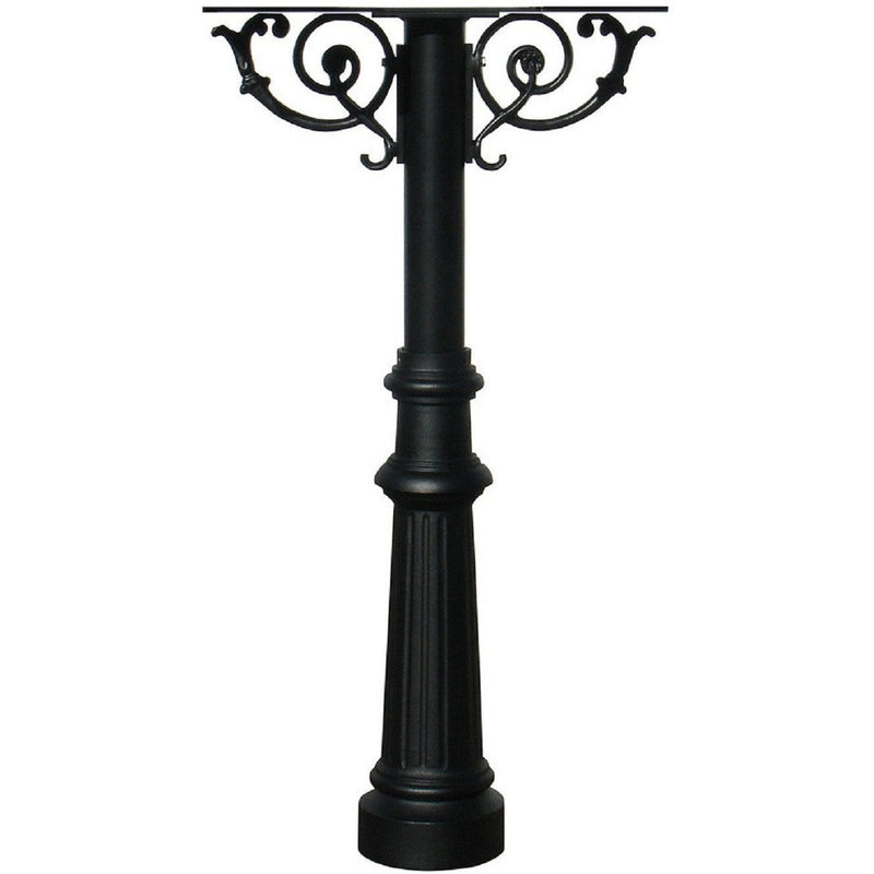 QualArc Hanford TWIN Mailbox Post System with Scroll Supports