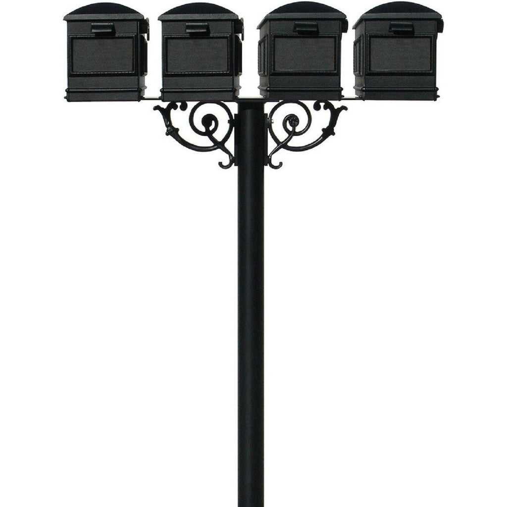 QualArc Hanford QUAD Mailbox Post System Scroll Support and Lewiston Mailboxes