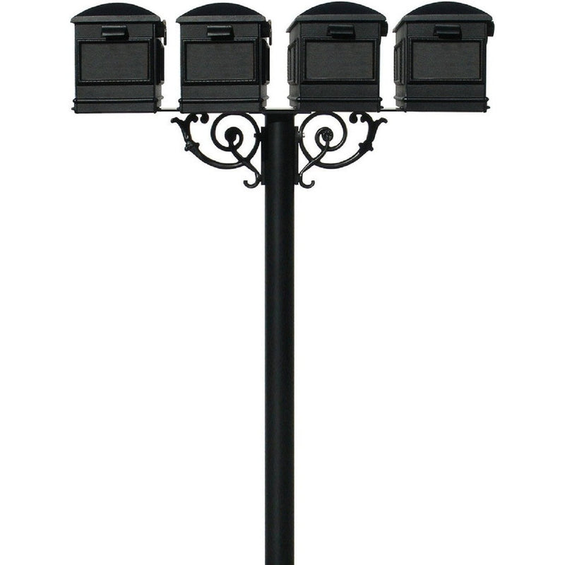 QualArc Hanford QUAD Mailbox Post System Scroll Support and Lewiston Mailboxes