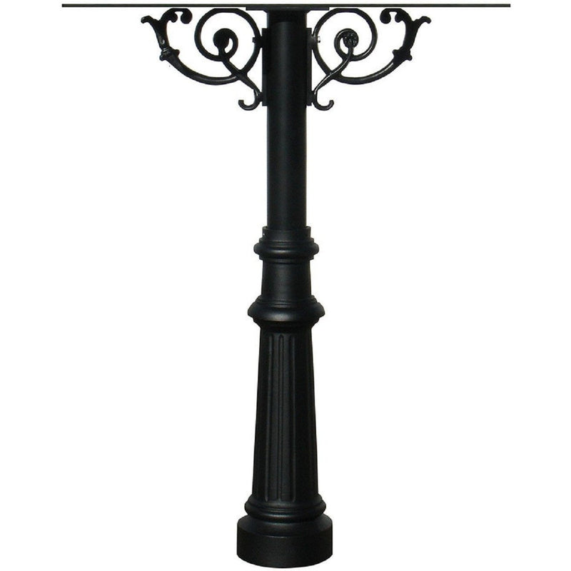 QualArc Hanford QUAD Mailbox Post System Scroll Support Cast Aluminum