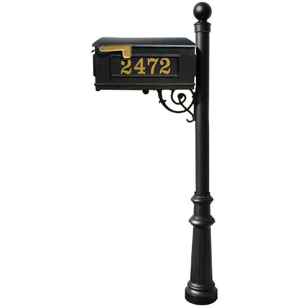 QualArc Personalized Lewiston Residential Mailbox Vinyl Number Cast Aluminum