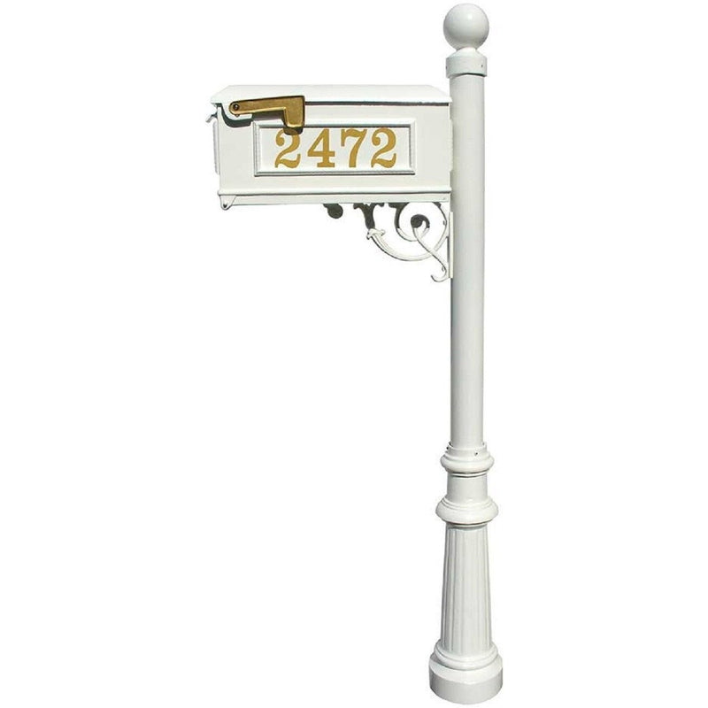 QualArc Personalized Lewiston Residential Mailbox Vinyl Number Cast Aluminum