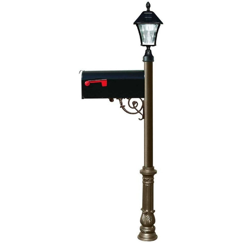 QualArc Lewiston Post Economy Mailbox Galvanized Metal