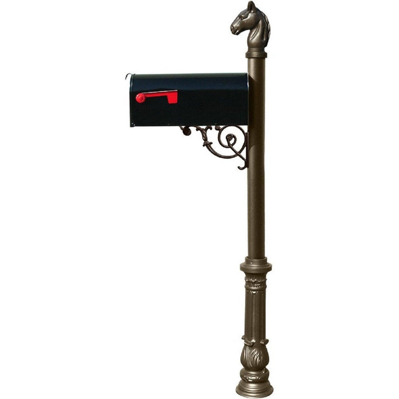 QualArc Lewiston Equine Post E1 Economy Mailbox Cast Aluminum