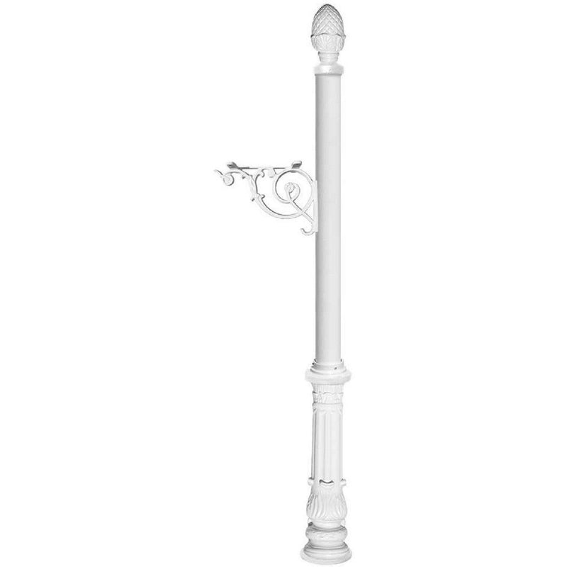 QualArc Lewiston Decorative Mailbox Post Only Cast Aluminum Weather Resistant