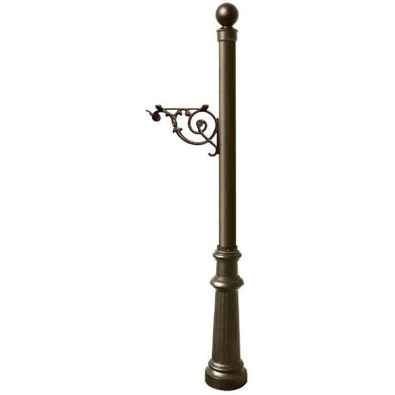 QualArc Lewiston Decorative Mailbox Post Only Cast Aluminum