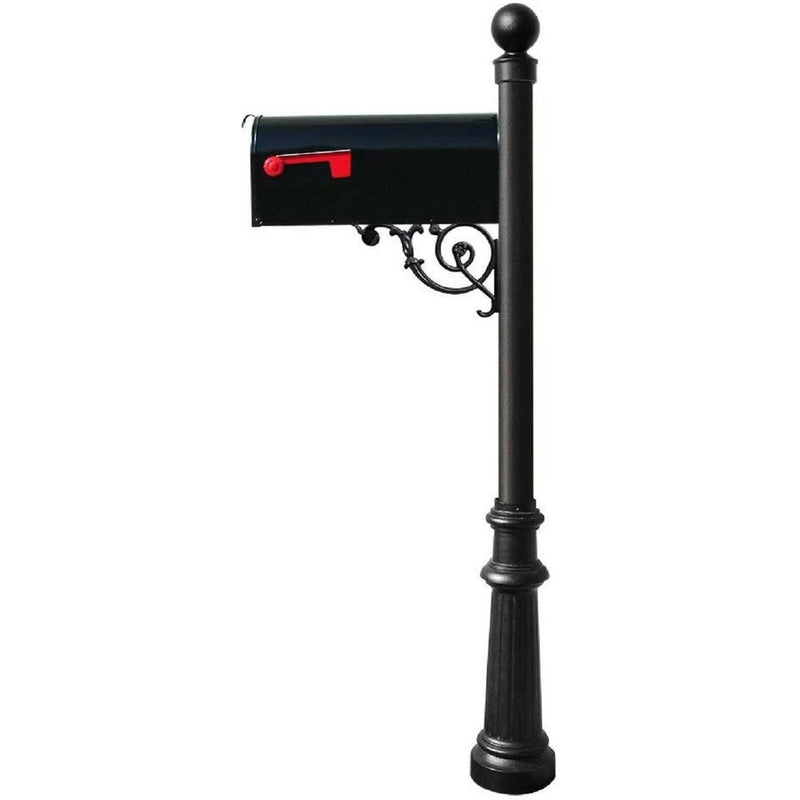 QualArc Lewiston Post Economy Mounted Plate Mailbox Cast Aluminum
