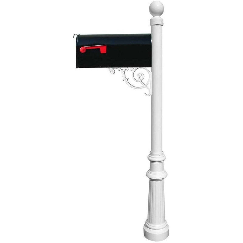 QualArc Lewiston Post Economy Mounted Plate Mailbox Cast Aluminum