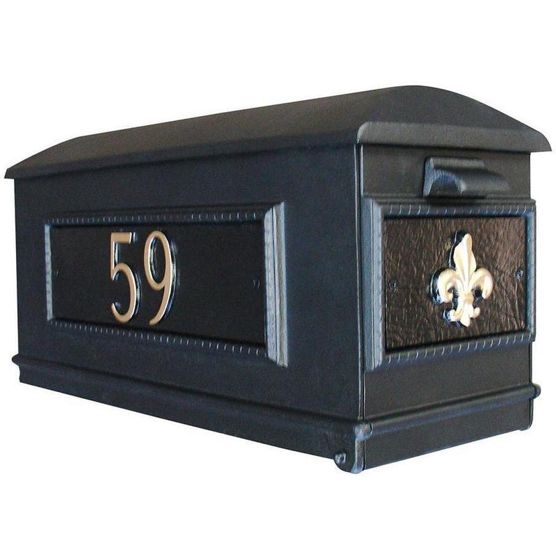 QualArc Personalized Lewiston Mailbox with Custom Address Plates or Fleur De Lis