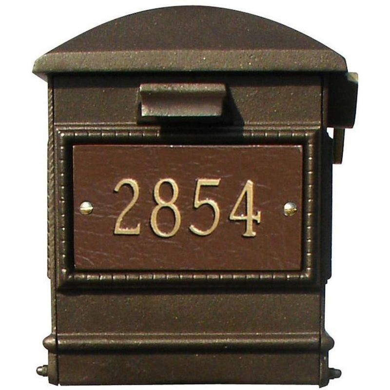 QualArc Personalized Lewiston Mailbox with Custom Address Plates or Fleur De Lis