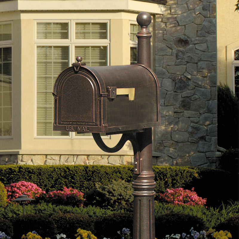 Special Lite Berkshire Curbside Mailbox with Ashland Mailbox Post Unit