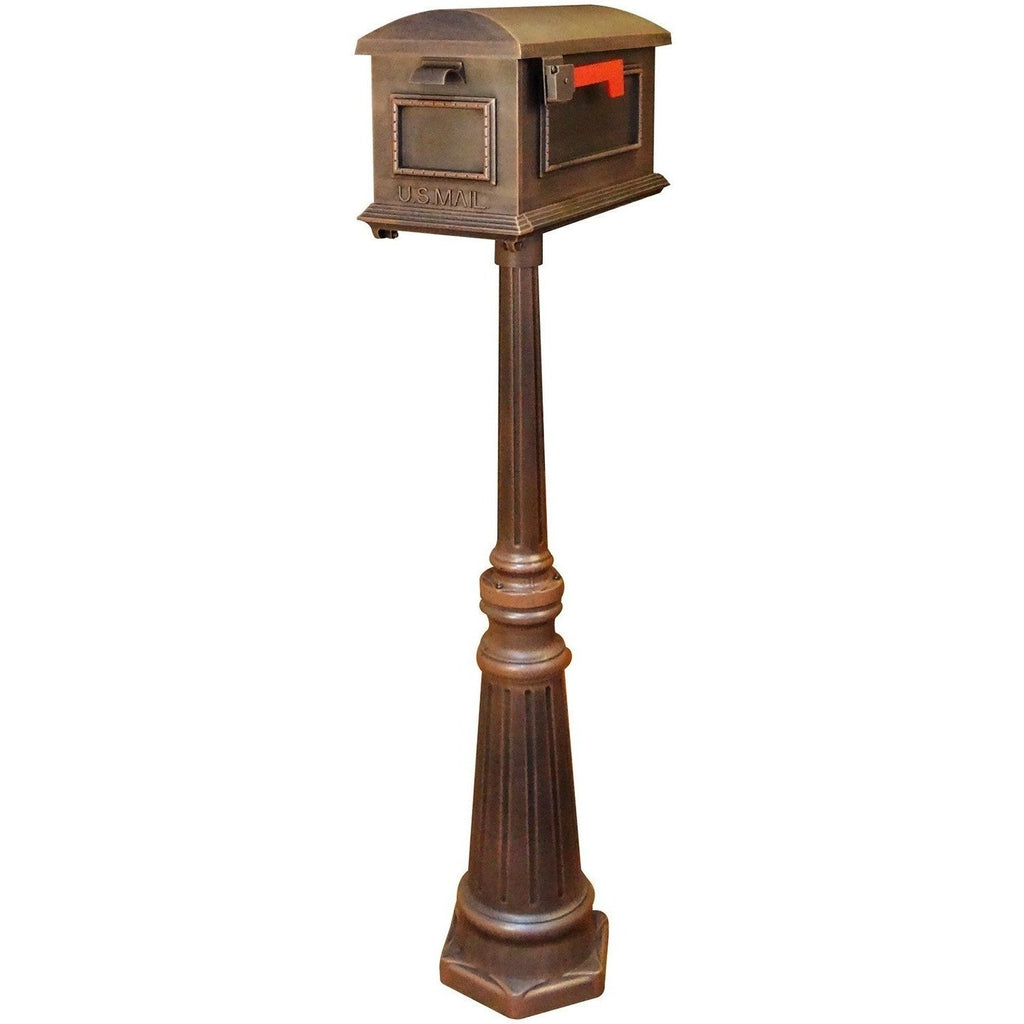 Special Lite Traditional Curbside Mailbox with Tacoma Mailbox Post Unit