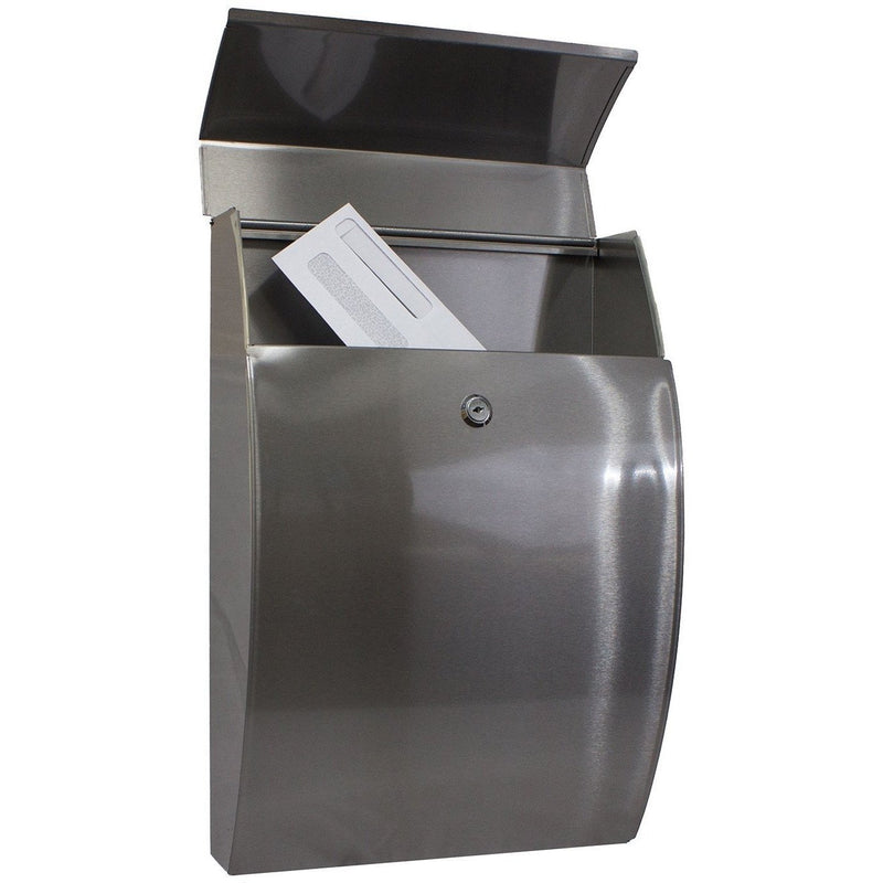 QualArc Glacial Locking Mailbox Stainless Steel