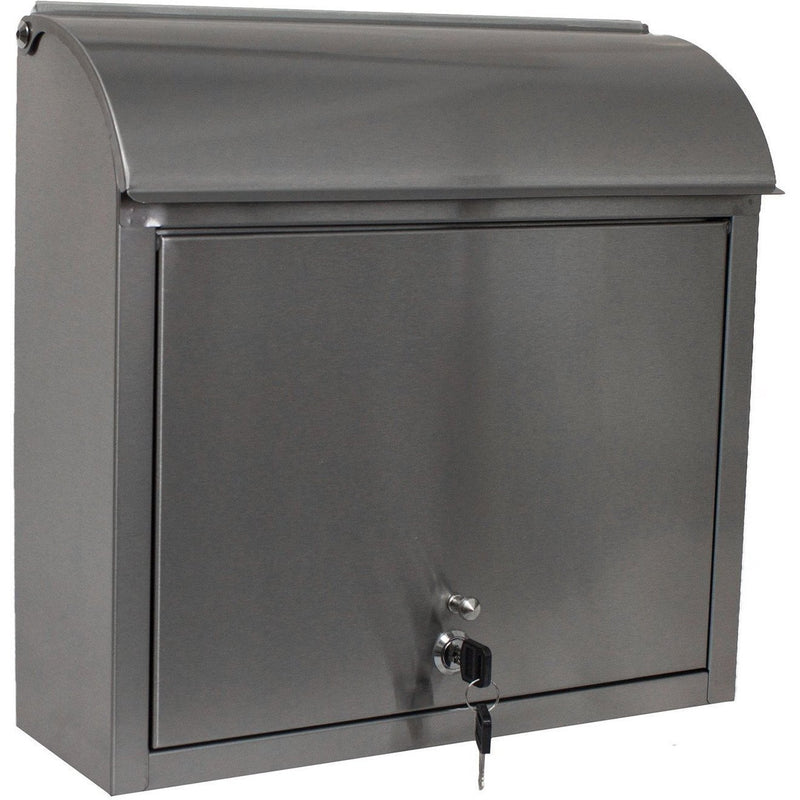 QualArc Compton Locking Wall Mount Mailbox Stainless Steel