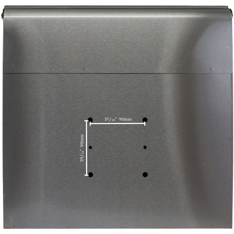 QualArc Compton Locking Wall Mount Mailbox Stainless Steel