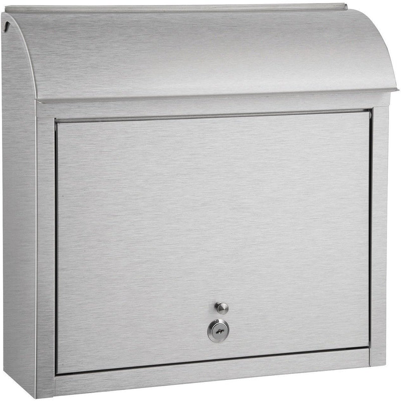QualArc Compton Locking Wall Mount Mailbox Stainless Steel