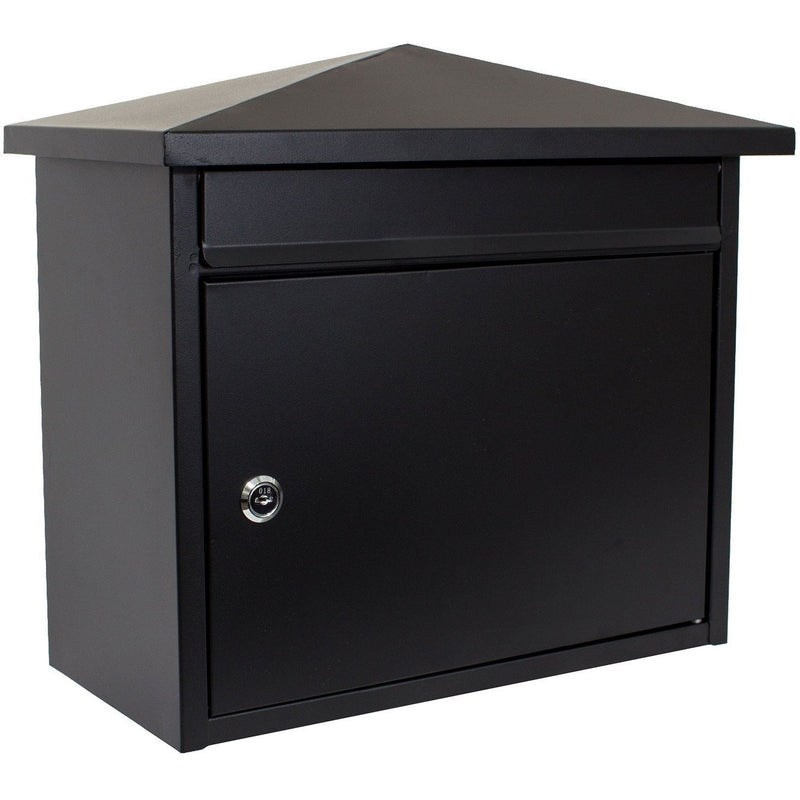 QualArc Summit Wall Mount Locking Mailbox Black