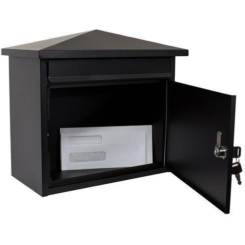 QualArc Summit Wall Mount Locking Mailbox Black