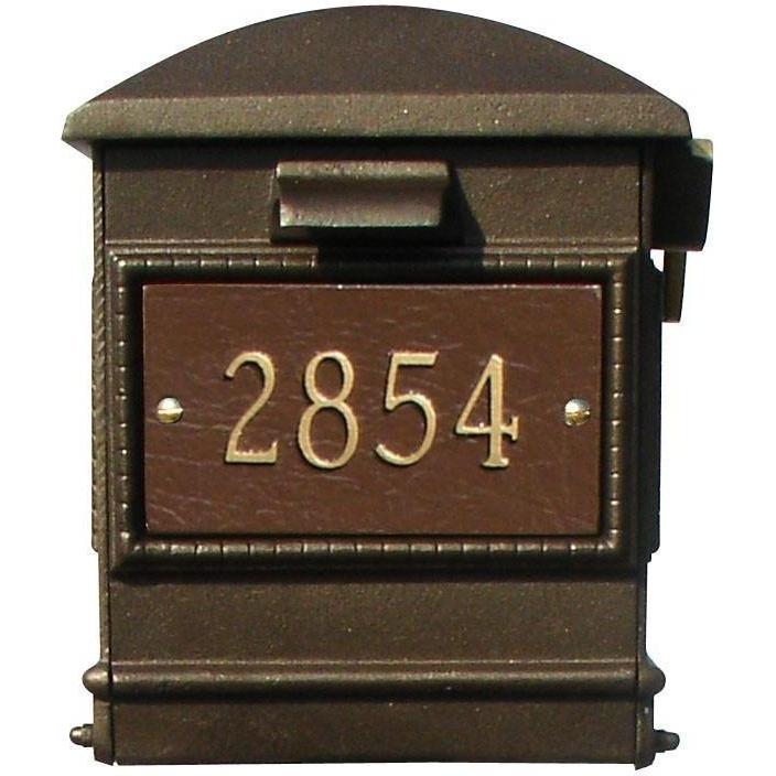 QualArc Personalized Lewiston Complete Mailbox Ornate Base & Pineapple