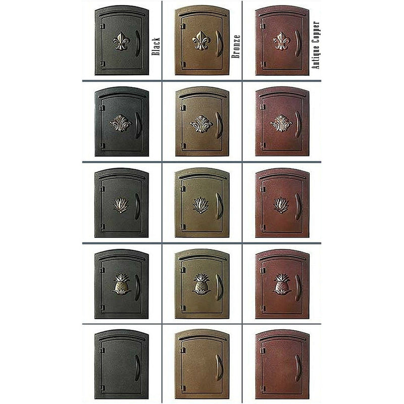QualArc Personalized Stucco Column Mailbox Custom Address Plate