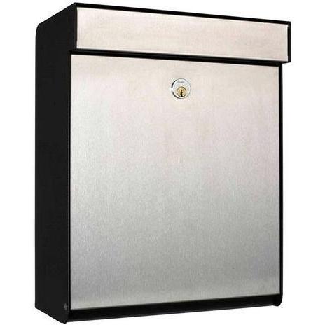 Qualarc ALX-GRM-BS Allux Grandform Locking Mailbox - Black/Stainless
