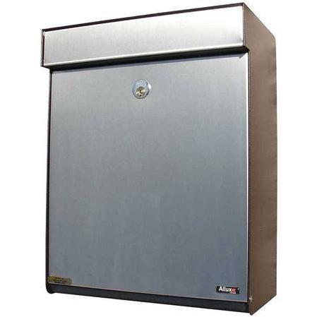 Qualarc ALX-GRM-BS Allux Grandform Locking Mailbox - Black/Stainless