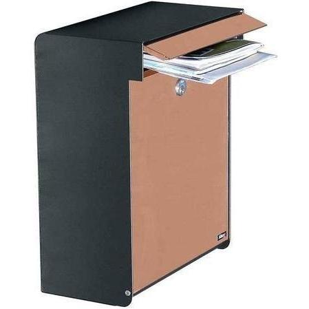 Qualarc ALX-GRM-BC Allux Grandform Locking Mailbox - Black/Copper