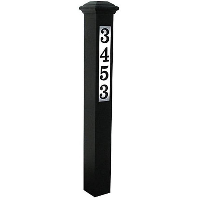 QualArc Personalized Lighted Address Plaque Post with Decorative Finial