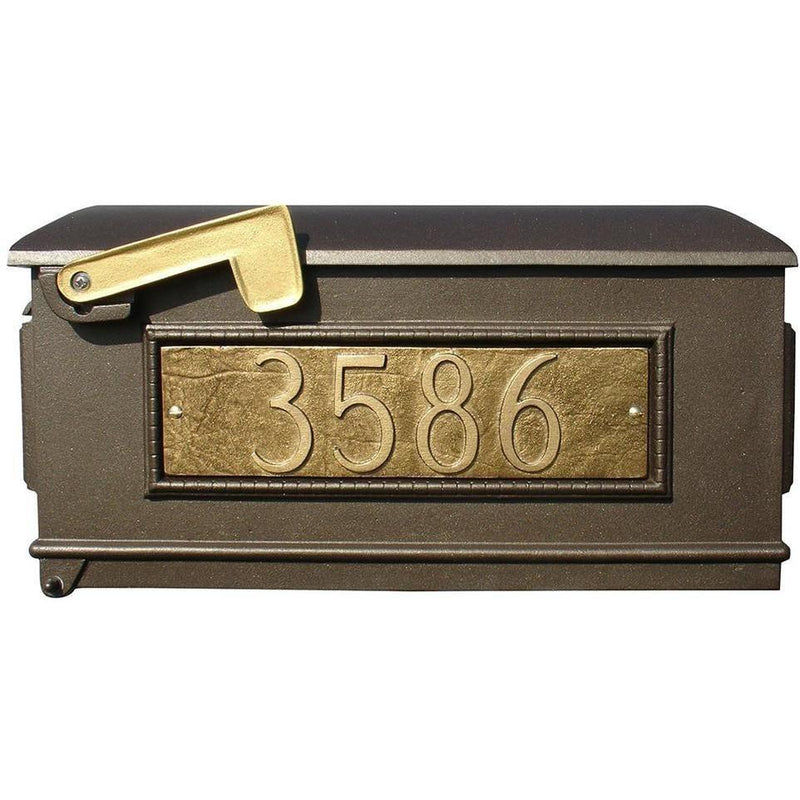 QualArc Personalized Lewiston Mailbox with Custom Address Plates or Fleur De Lis