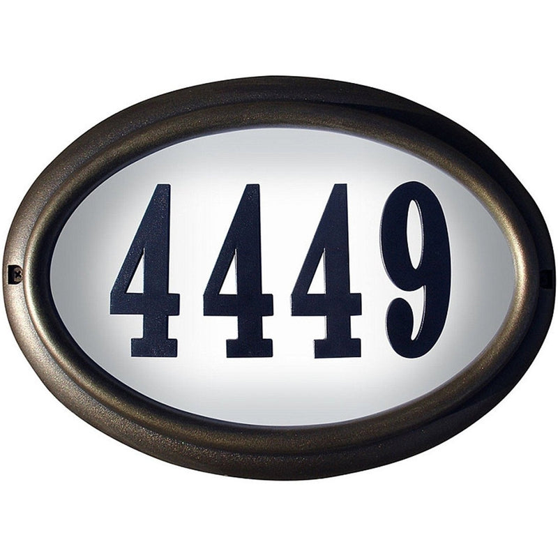 QualArc Edgewood LED Lighted Oval Address Plaque