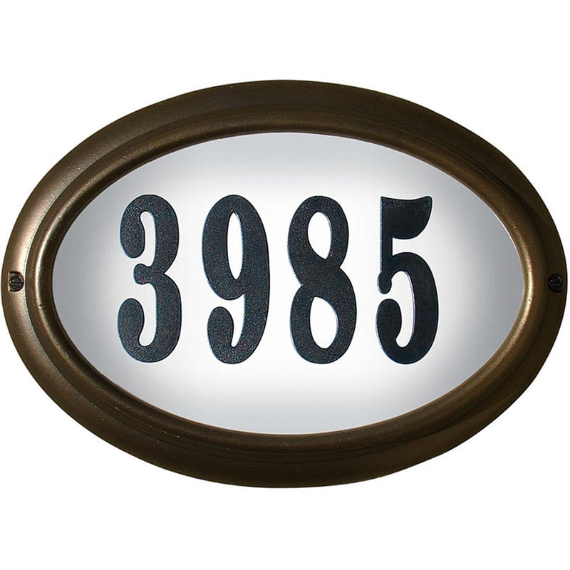 QualArc Edgewood LED Lighted Oval Address Plaque