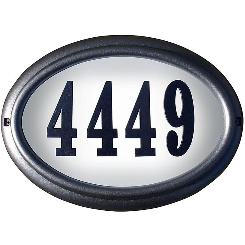 QualArc Edgewood LED Lighted Oval Address Plaque