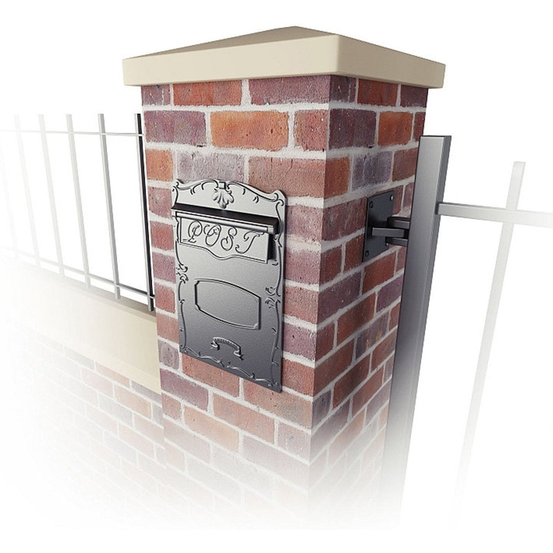 QualArc LettaSafe Kingsbury Column Mounted Rear Retrieval Mailbox