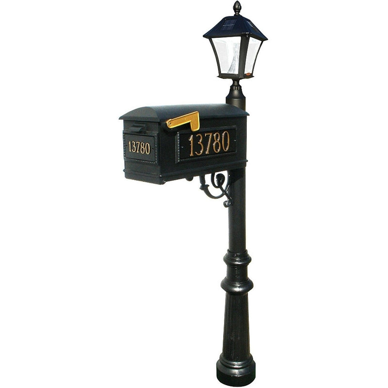 QualArc Personalized Lewiston Bayview Complete System Mailbox, Post and Light