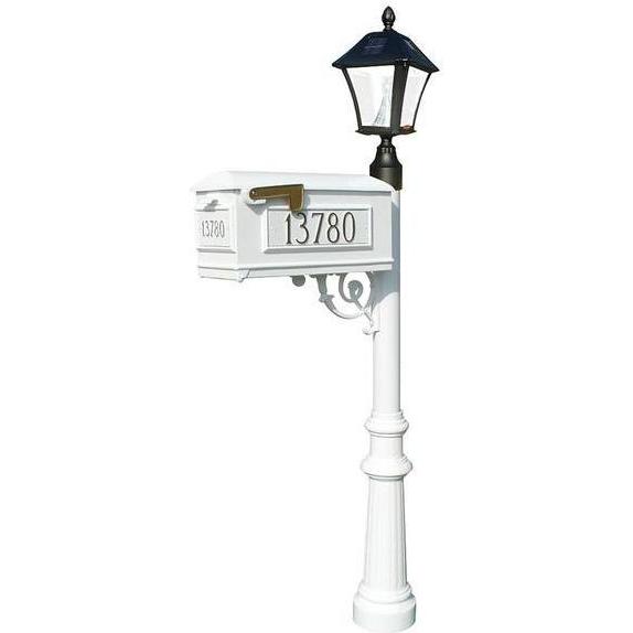QualArc Personalized Lewiston Bayview Complete System Mailbox, Post and Light
